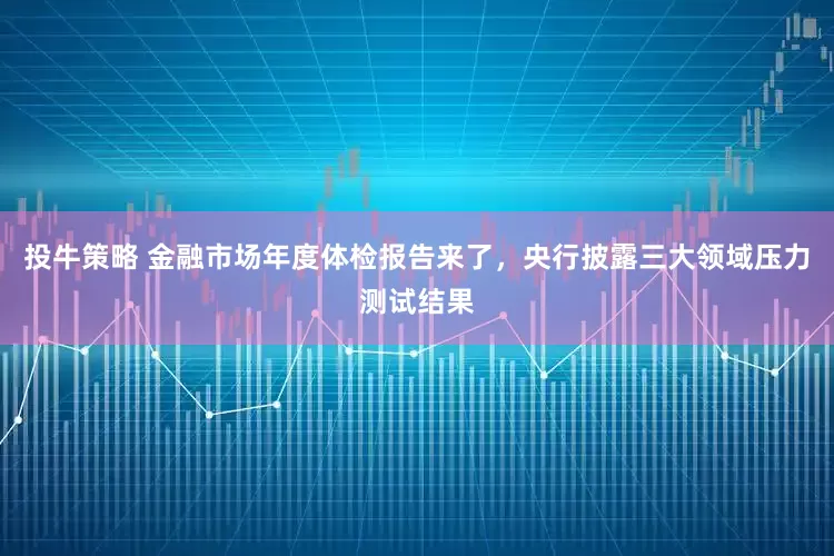 投牛策略 金融市场年度体检报告来了，央行披露三大领域压力测试结果